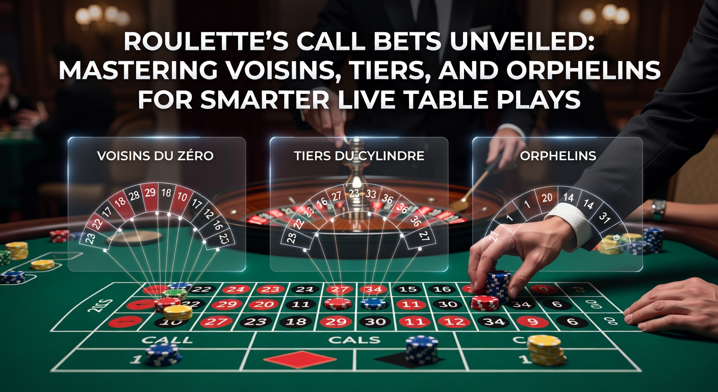 Detaillierte Grafik des Roulette-Rads mit hervorgehobenen Sektoren für Tiers du Cylindre und Orphelins, inklusive Chip-Platzierungen